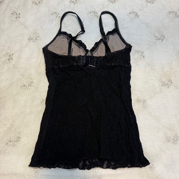 Vintage Y2K Hanky Panky Black Lace Bustier Tank Top – Size Small, Made in USA - Picture 4 of 4